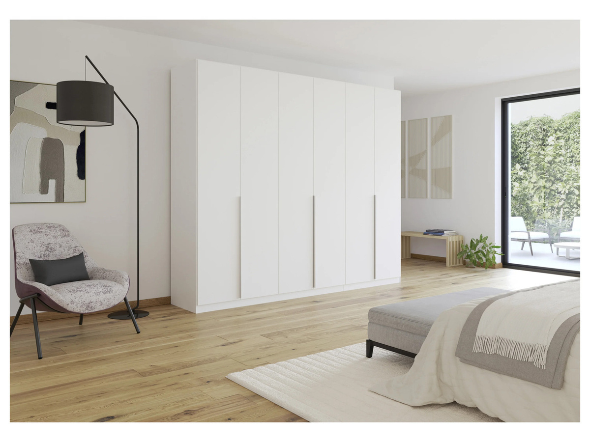 RAUCH Drehtürenschrank Alabama Weiß mit Schubkasteneinsatz und Kleiderstangen, B: 271 cm, H: 229 cm - Bild 1
