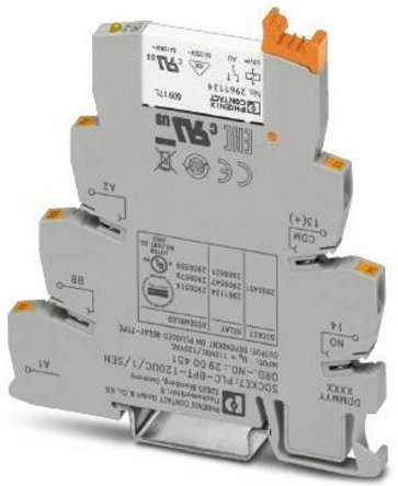 Phoenix Contact PLC-RPT-120UC/ 1AU/SEN Relaisbaustein in Grau, Nennspannung: 120 V/AC, Schaltstrom: 50 mA, 1 Schließer - Bild 1