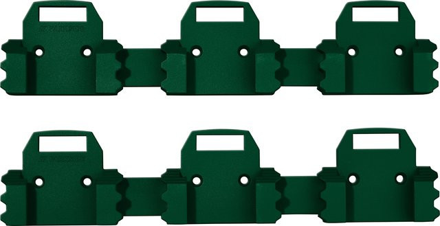 Parkside Wandhalter-Set für Akkus, 2-teilige Dreifachhalterung für Akku-Schrauber, grün - Bild 1