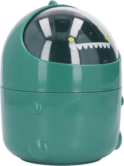 Schreibtisch-Mülleimer im Baby-Dinosaurier-Stil aus Kunststoff, Grün-Grau - Bild 1