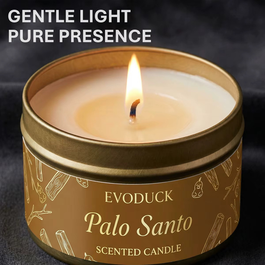 EVODUCK Palo Santo Duftkerze Premium Purify Elevate zur Energie-Reinigung und Meditation in Beige - Bild 2