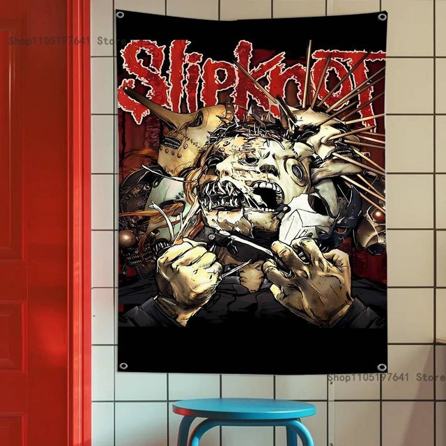 Slipknot Band Flag Wandteppich Banner Multicolour B: 150 cm, H: 100 cm - Bild 1