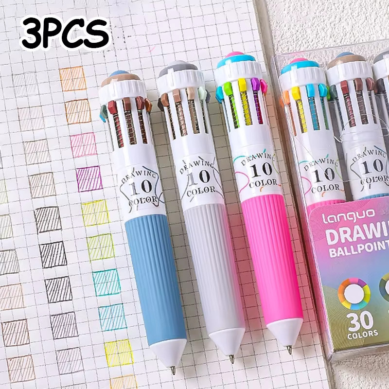 3er-Pack farbige Gelstifte in Multicolour zum Journaling und Zeichnen - Bild 1
