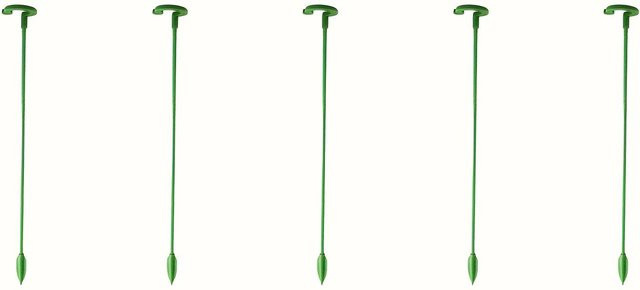 XYNN Flexi Plant 5er-Pack Verstellbare Pflanzstützen aus Kunststoff in Grün, Höhe: 27 cm - Bild 1
