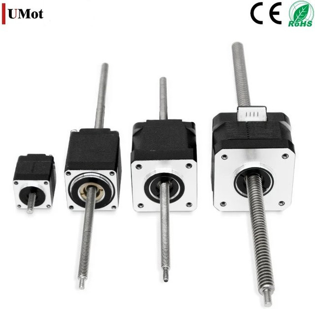 UMOT Gewindespindel für CNC-Linearantriebe und Schrittmotoren Nema8 bis Nema23, nicht-kapazitive Durchgangswelle mit Durchmessern 3,5 mm, 5 mm, 8 mm, 9,5 mm oder 10 mm - Bild 1