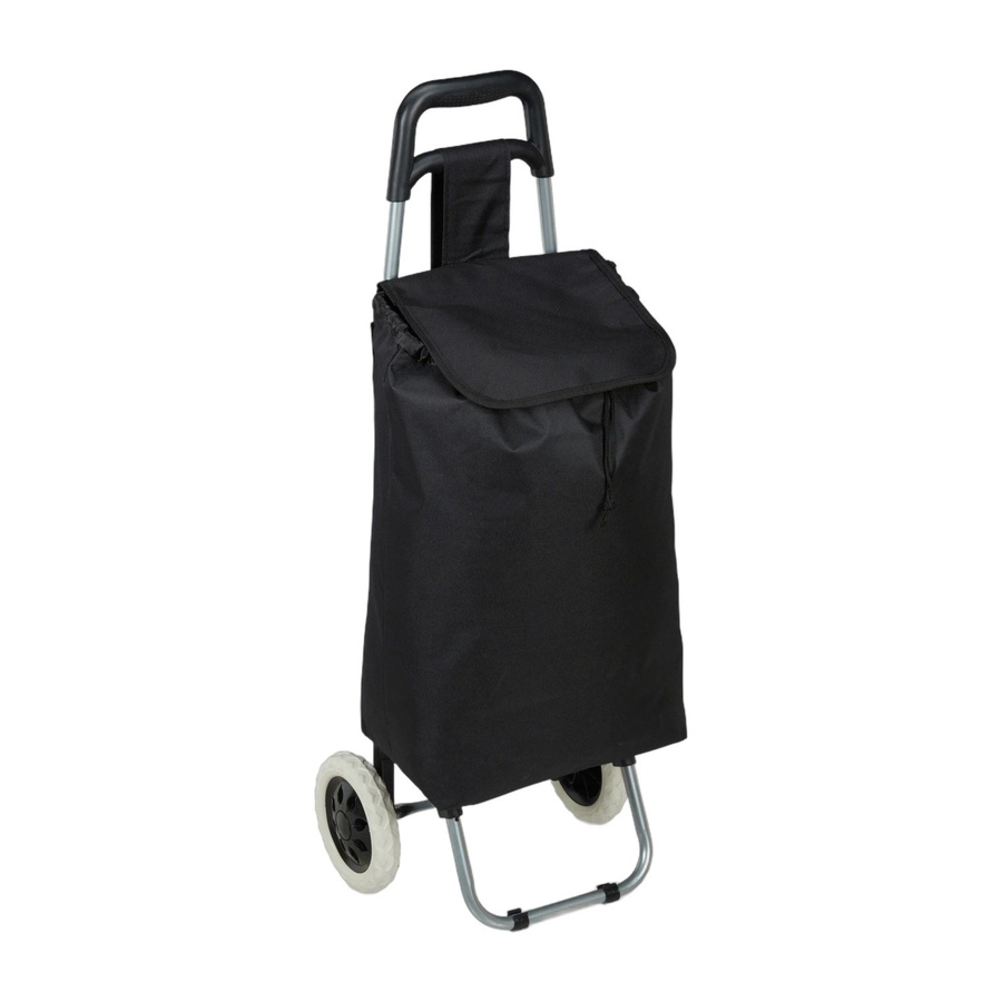 Relaxdays Einkaufstrolley aus Polyester in Schwarz, klappbar, B/T/H: 92,5 x 42 x 28 cm - Bild 2