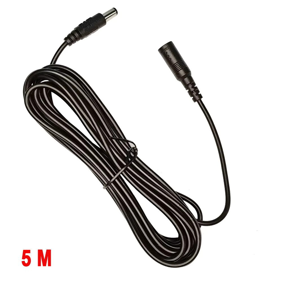 Gleichstrom Verlängerungskabel mit DC-Stecker und Buchse in Schwarz, 5,5mm x 2,1mm - Bild 5