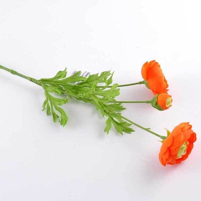 idee. Seidenblume Ranunkel in Orange, künstliche Blume mit Stiel, Höhe: 42 cm - Bild 1