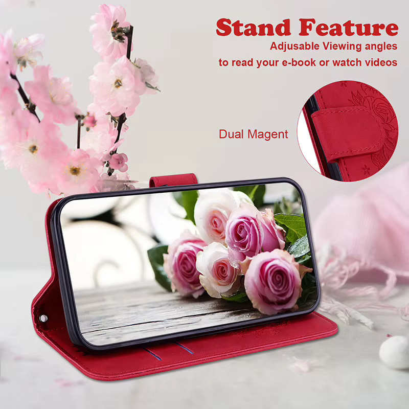 Magnetische Flip-Leder-Schutzhülle für Motorola Moto G54 G84 G14 G15 G35 G34 5G G04 G24 G85 G23 G53 G04S E14 G05 E15 G32 in Braun - Bild 2