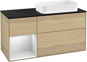 V&B Waschtischunterschrank Finion in Braun mit Eichen-Dekor, Breite: 120 cm, Tiefe: 50,1 cm, Höhe: 50,1 cm - Bild 1