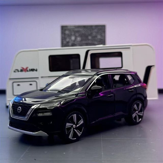 WELLY Nissan Qashqai Legierung Anhänger Hängen RV Modell, 1:32, Metall - Bild 1
