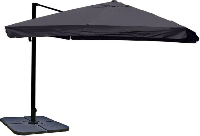 Gastronomie-Ampelschirm MCW A96 in Anthrazit mit Ständer, drehbar, Polyester, Alu und Stahl, B/T/H: 300 x 400 x 26 cm - Bild 2
