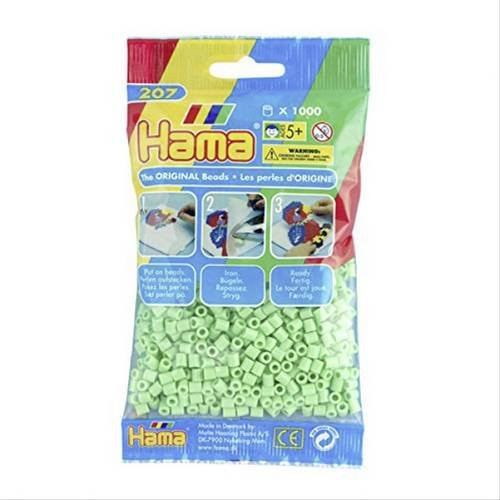 HAMA Bügelperlen Midi, Pastell Grün, 1000 Perlen - Bild 1