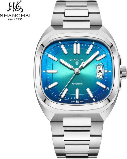 Shanghai Watch Armbanduhr, Automatik, Edelstahl, Blau, Herren - Bild 1