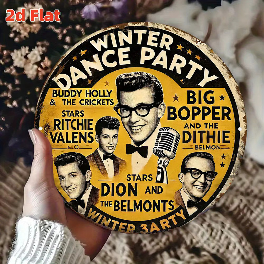 CIFbuy Vintage Dance Party Metallschild aus Aluminium in Multicolour für Wanddekoration - Bild 5