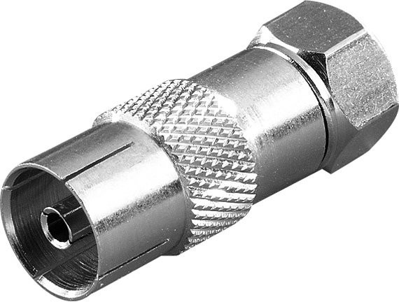 Vivanco F Kurzadapter in Silber (44014) - Bild 1