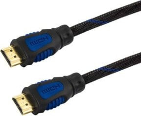 e+p High-Speed HDMI Kabel mit Ethernet in Schwarz/Blau, Länge: 1,5 m - Bild 1