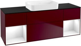 V&B Waschtischunterschrank Finion mit Wandbeleuchtung in Weiß lackiert, B/T/H: 160 x 60,3 x 50,1 cm - Bild 1