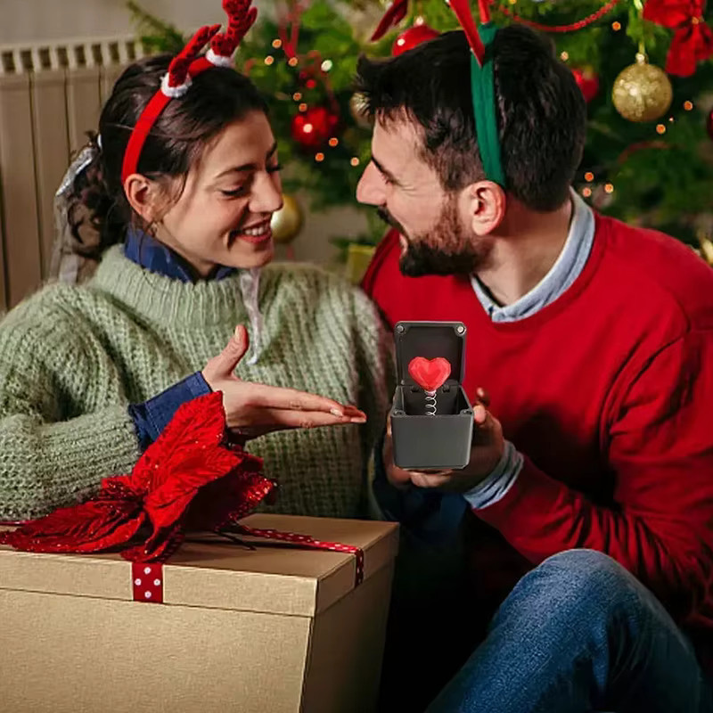 ZQNYCY 3D-Geschenkbox mit Rosenherz als Pop-up-Überraschung für Valentinstag, Geburtstag oder Hochzeit - Bild 2