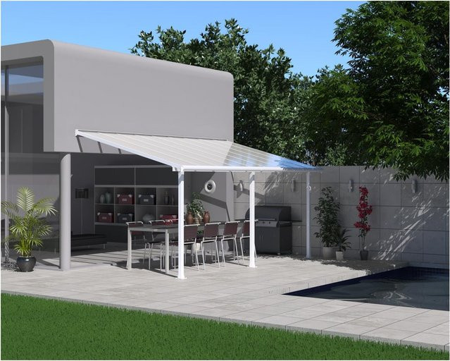 Palram Canopia Olympia Terrassenüberdachung aus Polycarbonat in Weiß, B/T/H: 546 x 295 x 305 cm - Bild 2