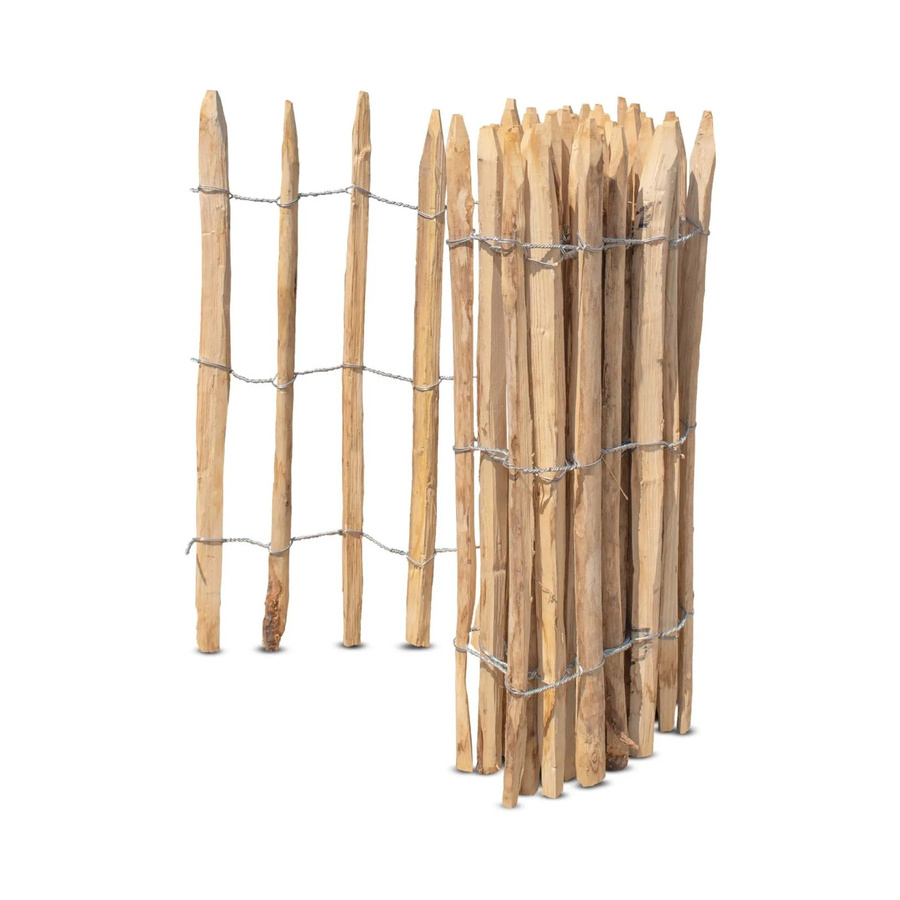 Stiltreu Französischer Premium Staketenzaun Kastanie unbehandelt braun B/H: 500 x 80 cm - Bild 2