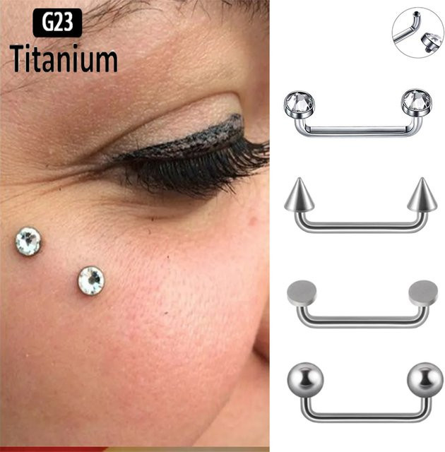 pioroe Dermal-Anker Titan, Silber, Doppelkugel-Klammer, Kegel - Bild 1