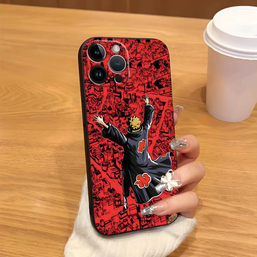 Handyhülle Naruto Akatsuki Anime Design für iPhone Modelle in Rot - Bild 2