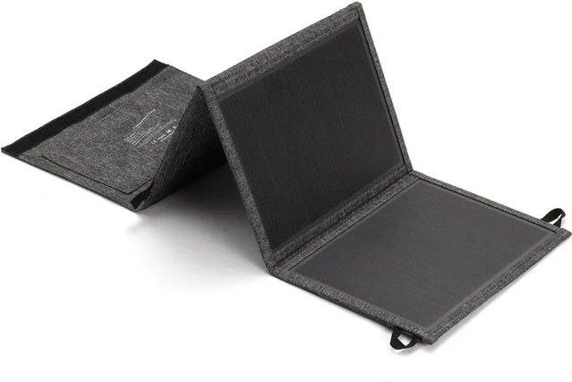 Foursun 21W Solarpanel Mini Faltbar IP65 Wasserdicht USB QC 3.0 Sonnenenergie-Ladegerät in Grau für Camping und Wandern - Bild 1