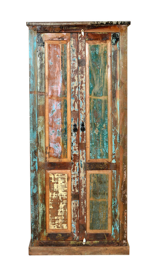 SIT Schrank RIVERBOAT 2-türig aus Altholz in Bunt, B/T/H: 180 x 45 x 80 cm - Bild 1