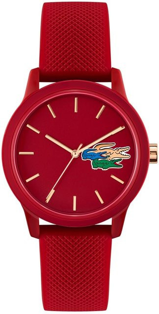 Lacoste Analoguhr, Quarz, Kunststoff, Rot, Unisex - Bild 1