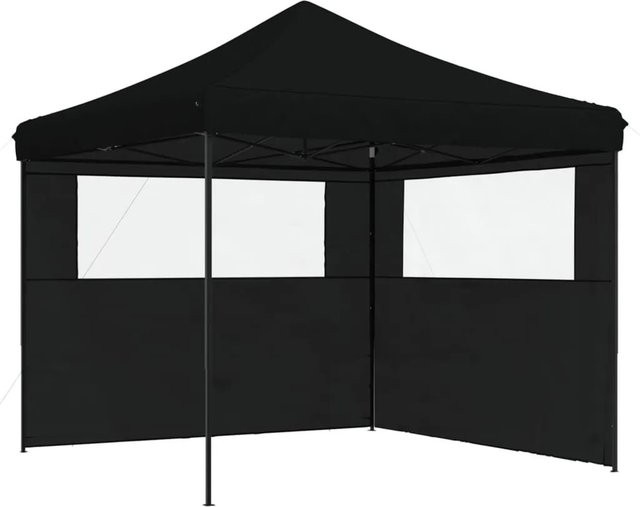 vidaXL Partyzelt Faltbar Pop-Up mit 2 Seitenteilen Schwarz B/T/H: 315 x 292 x 292 cm - Bild 1