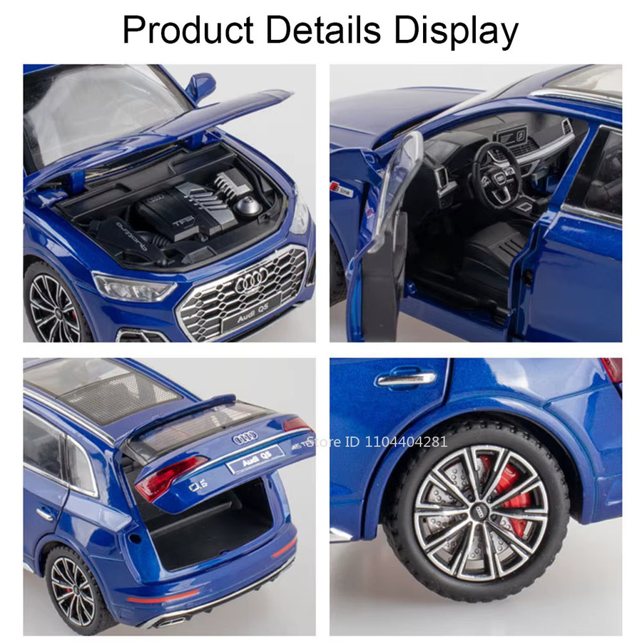 MAKEDA Q5 RS7 Legierung Auto, Druckguss Modell, 1:24, mit Licht und Sound - Bild 3