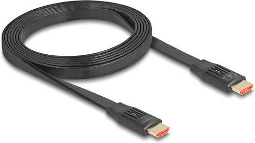 Delock HDMI Anschlusskabel 8K UHD mit eARC und vergoldeten Steckkontakten, Schwarz, Länge: 2 m - Bild 1