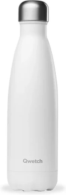 Isolierte Mattflasche Qwetch Originals in Weiß, 0,42 l - Bild 1