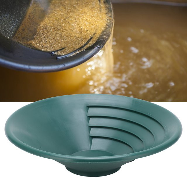 Fdit Waschsieb Klassifikator in Gold und Grün, Durchmesser: 26 cm - Bild 1