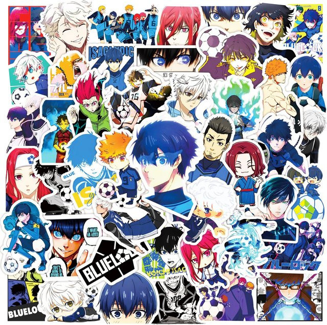 Bluelock Cartoon-Aufkleber, 50-teiliges Set, bunt - Bild 1
