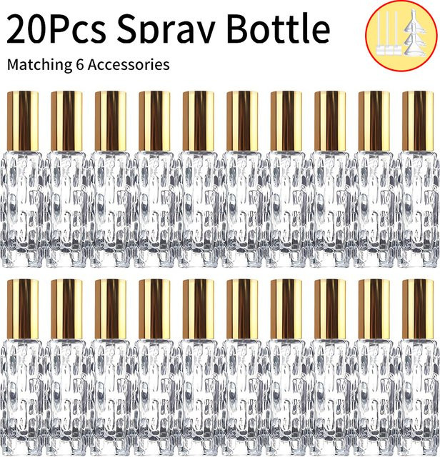 MUB Parfüm-Sprühflaschen Klarglas, 20 Stück, 10 ml, Unisex - Bild 1