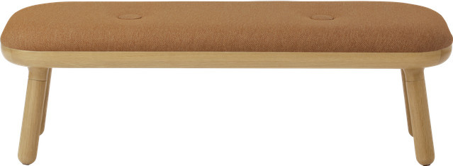 UMAGE Paff Bank in Braun aus Eichenholz und Textil im skandinavischen Design - Bild 1