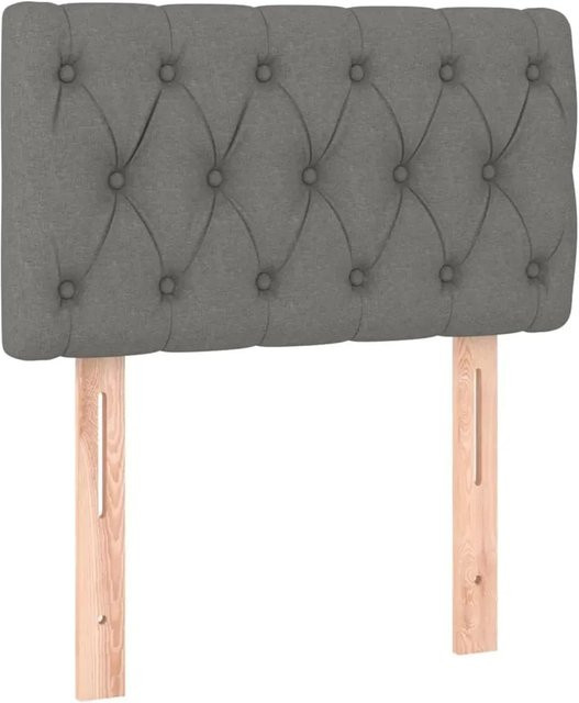 vidaXL LED Kopfteil modern Dunkelgrau mit USB-Ladeport und integrierter Beleuchtung B: 80 cm, T: 7 cm, H: 78-88 cm - Bild 1