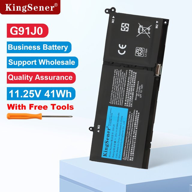 Kingsener Ersatzakku 54Wh G91J0 41Wh in Schwarz für Dell Inspiron 5510 5515 5310 5415 5418 3510 3511 3515 5410 2-in-1 und 7415 2-in-1 Serie - Bild 1