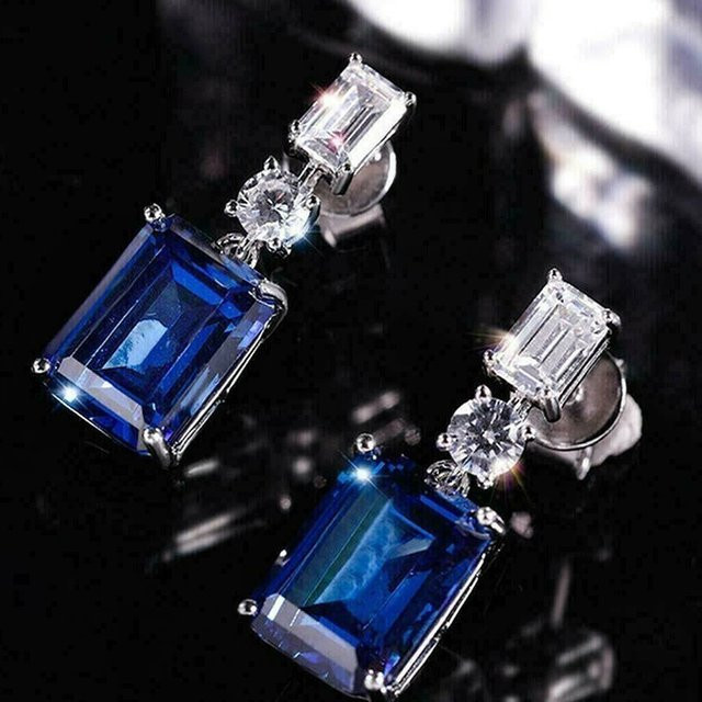 Huitan Trendy Ohrringe, Zirkonia, Silber, Damen - Bild 1