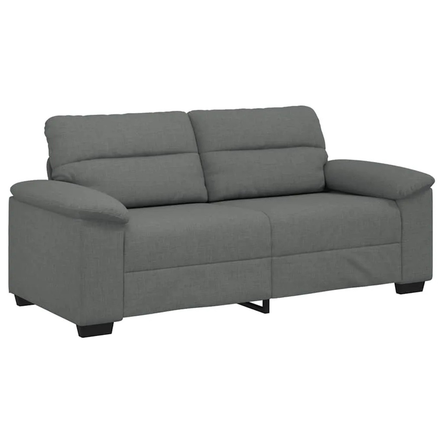 vidaXL 2-Sitzer-Sofa Dunkelgrau mit Stoffbezug und Armlehnen, B: 182 cm, H: 84 cm, T: 81 cm - Bild 2