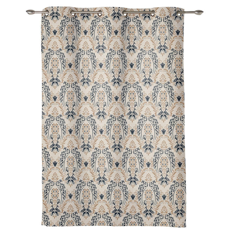 Super Six Barock Vintage Vorhang mit floralem Muster in Grau, B: 135 cm, H: 60 cm - Bild 4