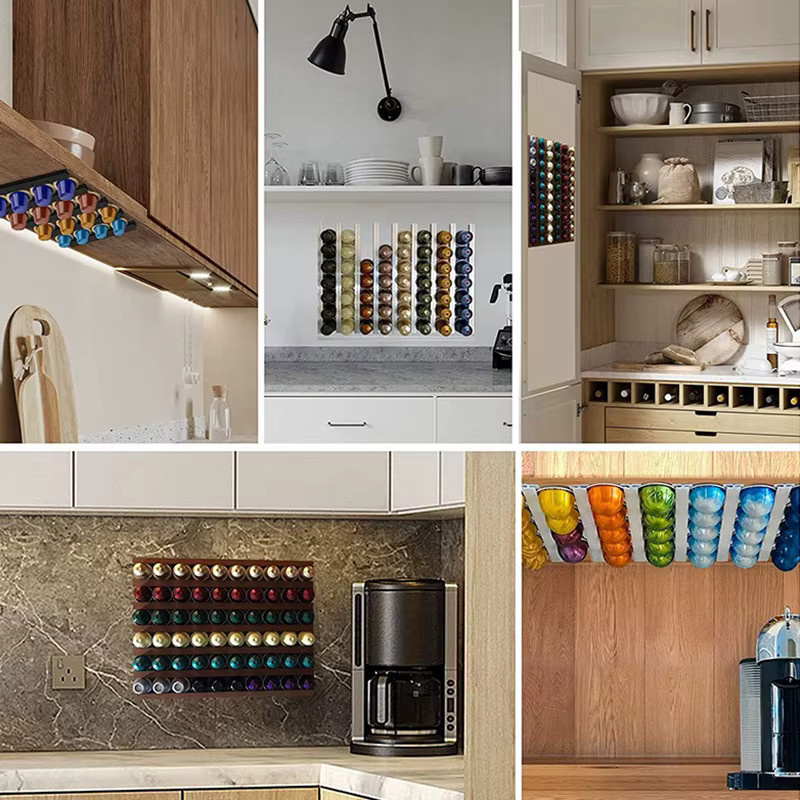 6er Set Kaffeekapselhalter für Nespresso Vertuoline in Weiß aus Kunststoff - Bild 2
