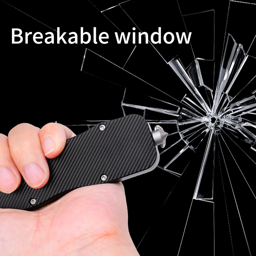 TGZUO Multitool EDC aus Aluminiumlegierung mit austauschbarer Edelstahlklinge und Anti-statischem Kamm sowie Fensterbrecher-Funktion - Bild 2