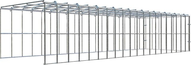 Gabiona C-Ring Anbaukorb Typ 4 in Silbergrau, Maschenweite 5 x 10 cm, B/T/H: 20 x 30 x 100 cm - Bild 1
