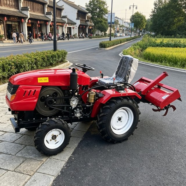 TONGZHONG Vierrad-Bodenfräse als kleine Ackerfräse für den Hausgebrauch in Rot - Bild 1