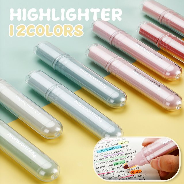 Morandi Textmarker Set in Multicolour mit Keilspitze für Schule und Kunst - Bild 1
