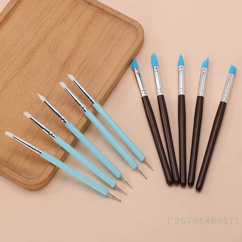 YY26 5-teiliges Silikon-Tonmodellierwerkzeug-Set für Töpfern, Keramik und Nagelkunst - Bild 3