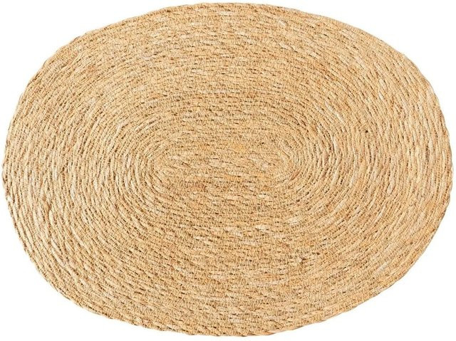 Boltze Tischset Alfonsa in Seegras, oval, Natur/Beige, B: 45,0 cm, H: 33,0 cm - Bild 1